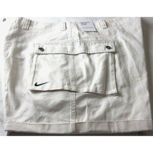Nike White Men's Cargo Shorts with Flap Pocket